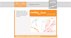 Desktop Screenshot of nadejeprozivot.cz